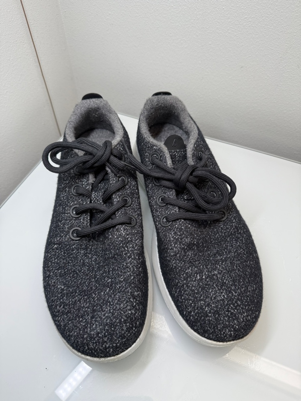 allbirds Charcoal Gray Wool Runner Lace-Up Sneakers